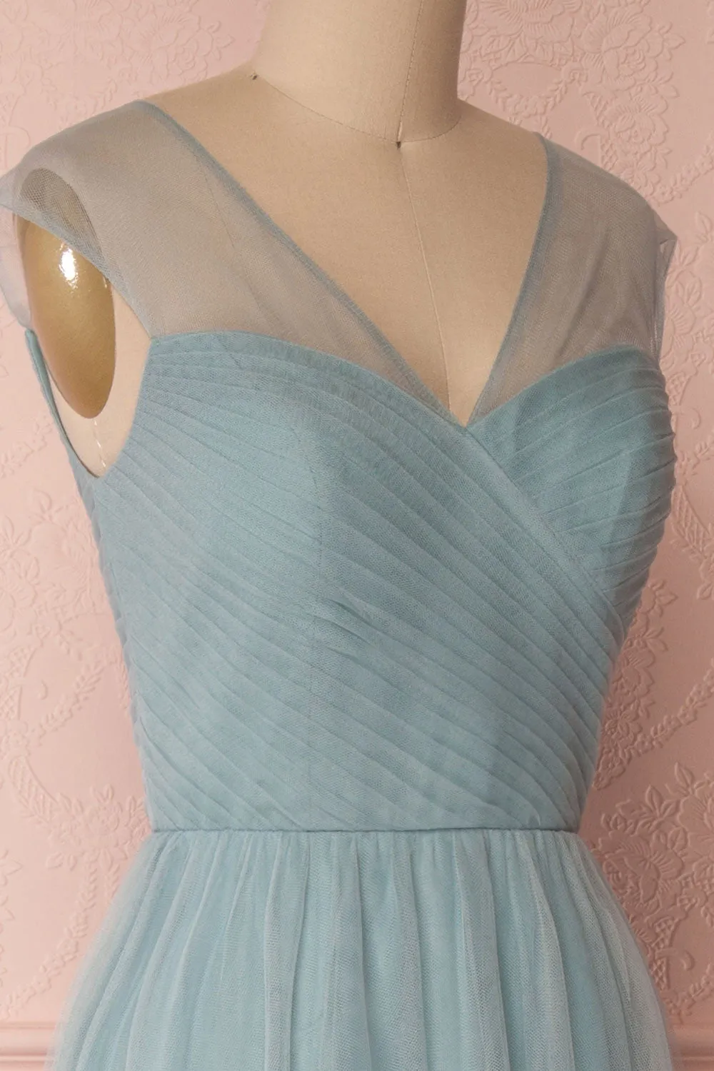 Adifa Seafoam | Teal Tulle Gown sold by Boutique 1861 product image thumbnail 5