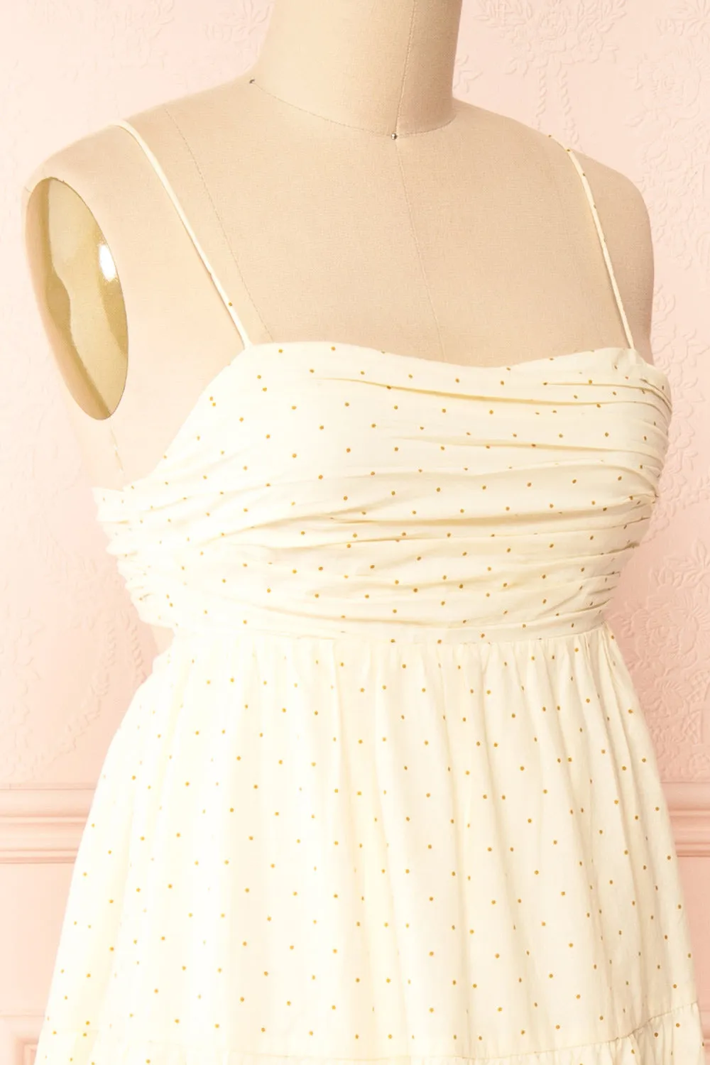 Hella | Tiered Beige Midi Dress w/ Polka Dots sold by Boutique 1861 product image thumbnail 5