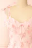 Taylor | Midi Pink Floral Dress w/ Bow Straps sold by Boutique 1861