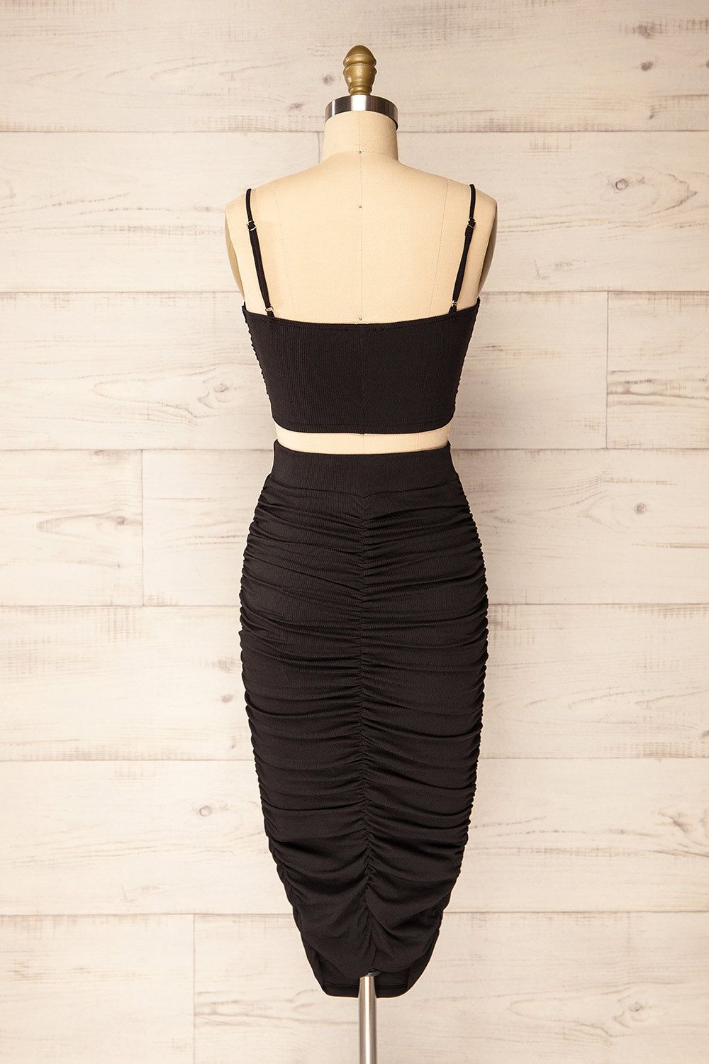 Set Liege Black | Ribbed Top & Fitted Midi Skirt sold by Boutique 1861 product image thumbnail 5