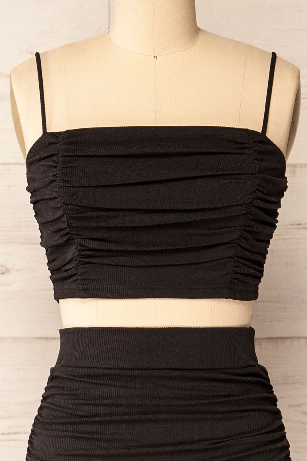 Set Liege Black | Ribbed Top & Fitted Midi Skirt sold by Boutique 1861 product image thumbnail 2