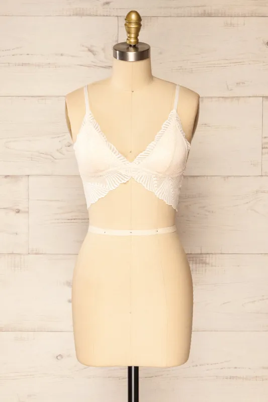 Butterflies Ivory | Lace Bralette sold by Boutique 1861