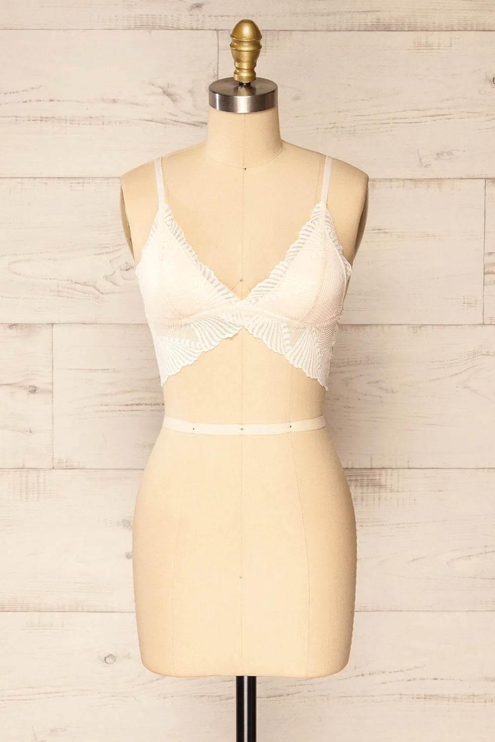 Butterflies Ivory | Lace Bralette sold by Boutique 1861