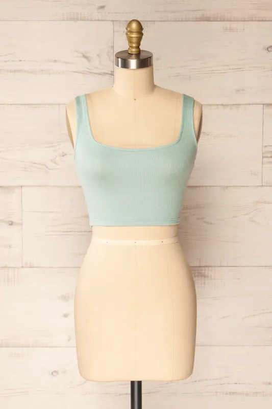 Seoul Sage | Cropped Ribbed Cami Top sold by Boutique 1861