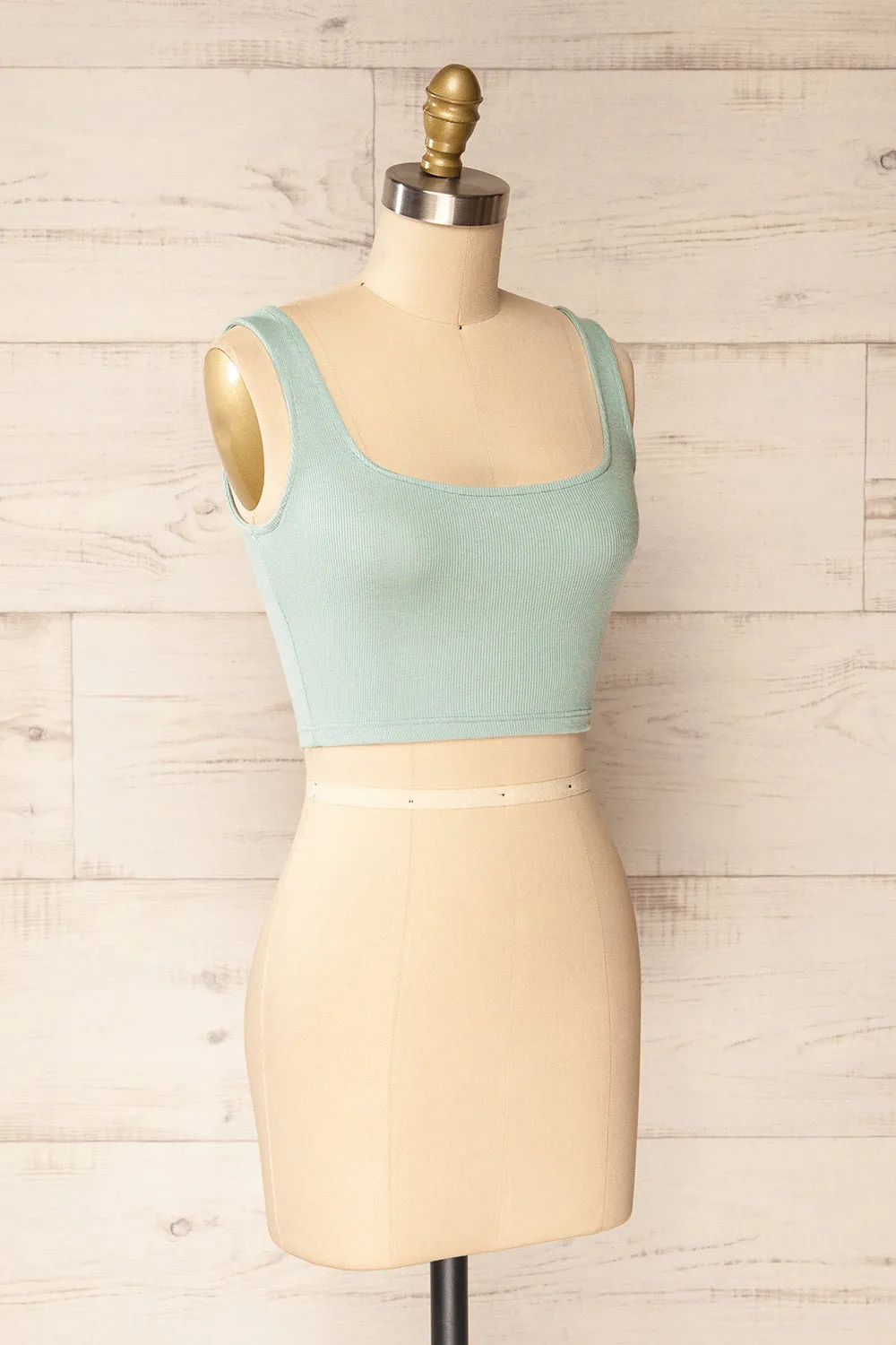 Seoul Sage | Cropped Ribbed Cami Top sold by Boutique 1861 product image thumbnail 3