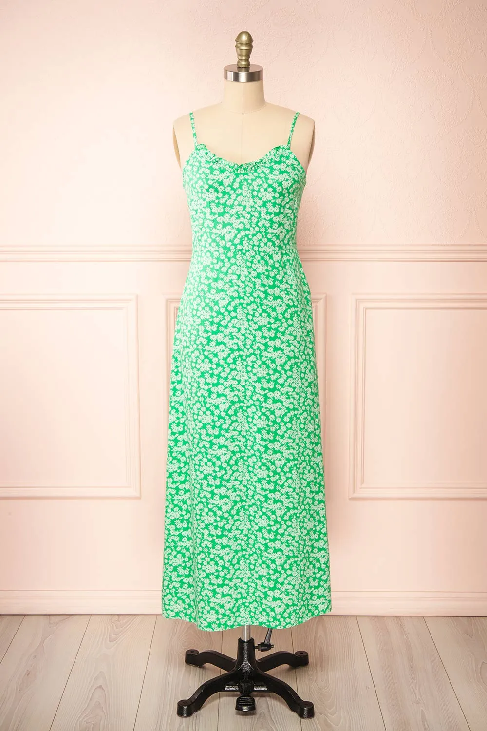 Loranda Green | Colourful Midi Dress w/ Ruffles sold by Boutique 1861