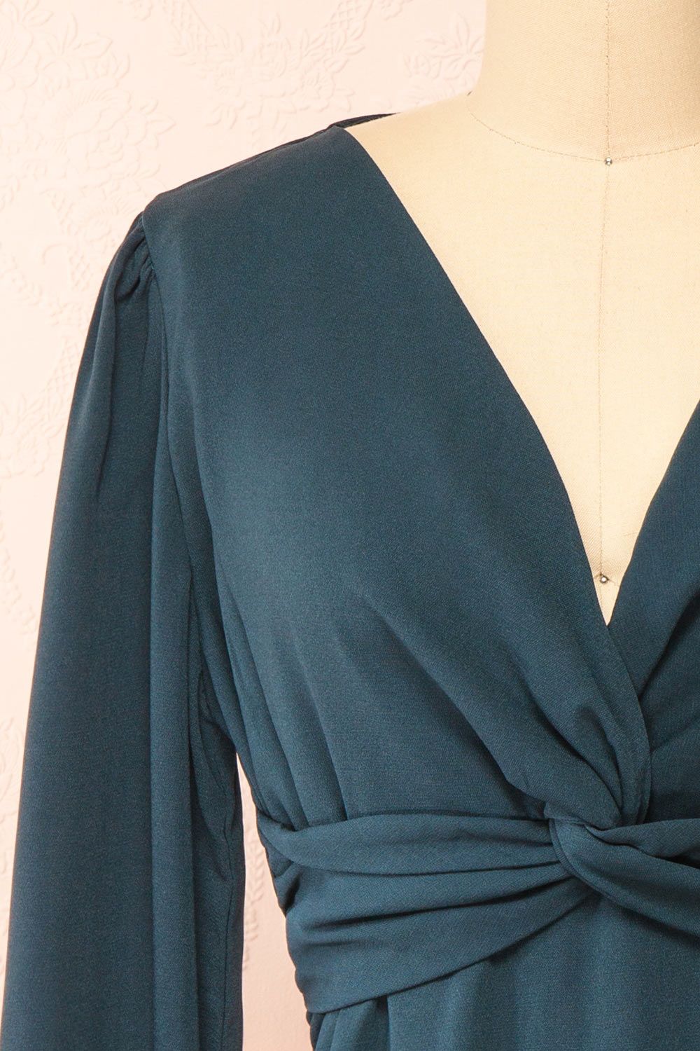 Ebba Green | Knot Front Short Dress w/ Puffy Sleeves sold by Boutique 1861 product image thumbnail 2