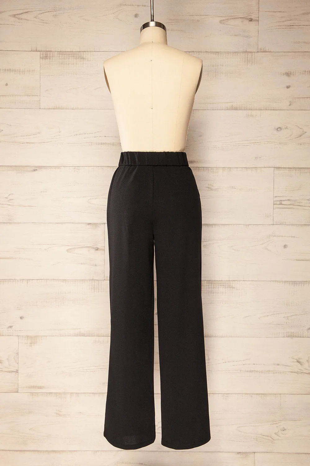 Mombasa | Black Wide-Leg Pants w/ Golden Buttons sold by Boutique 1861 product image thumbnail 5