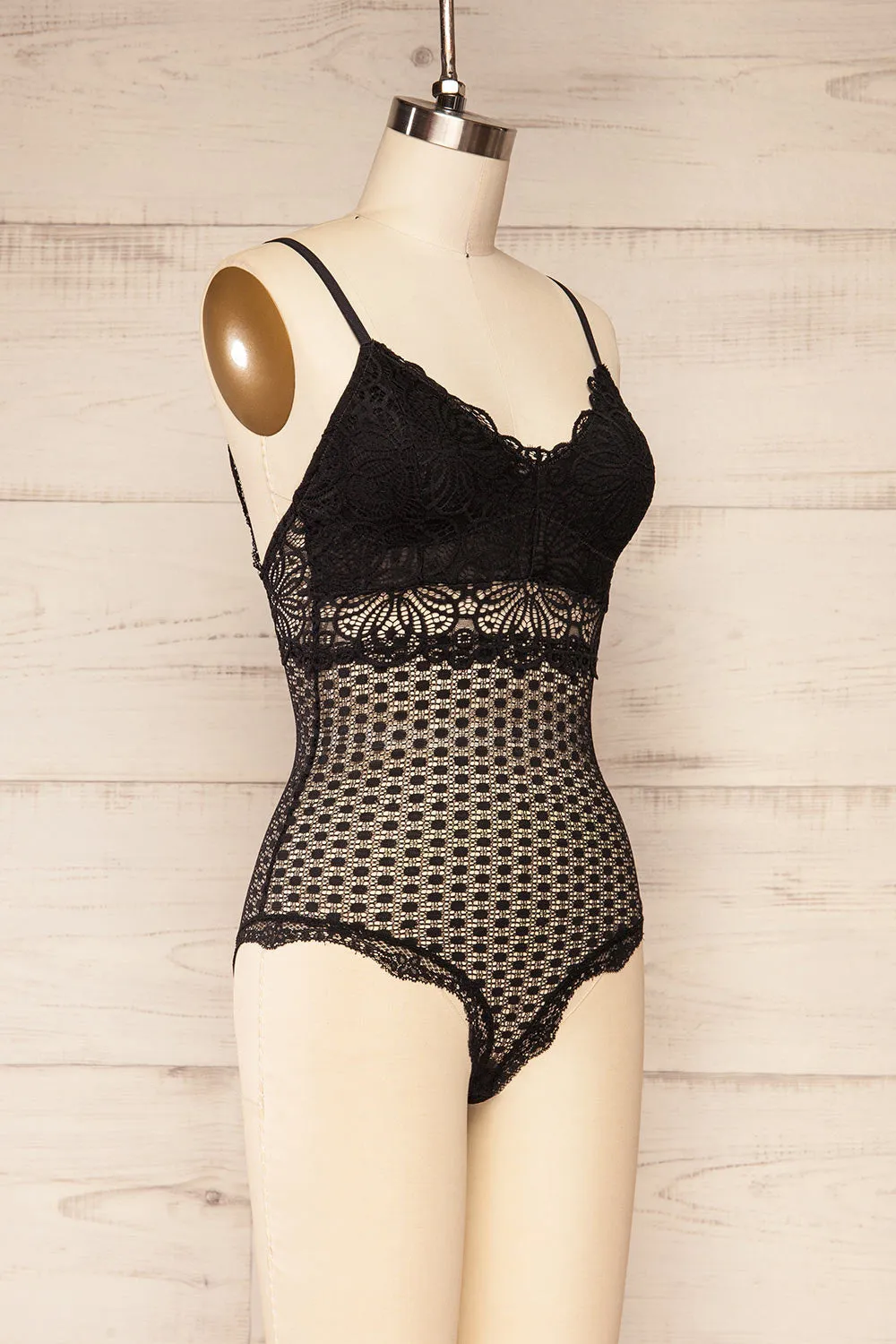 Espagna Black | Lace Lingerie Bodysuit sold by Boutique 1861 product image thumbnail 3