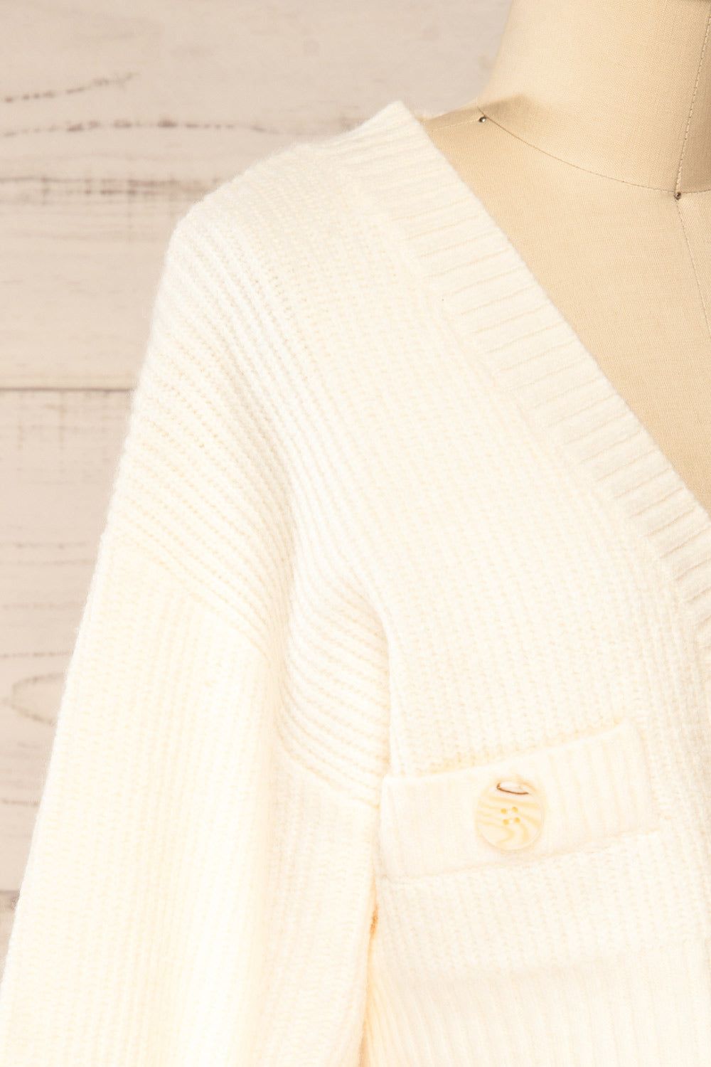 Southampton | Cream Cropped Knit Cardigan sold by Boutique 1861 product image thumbnail 4