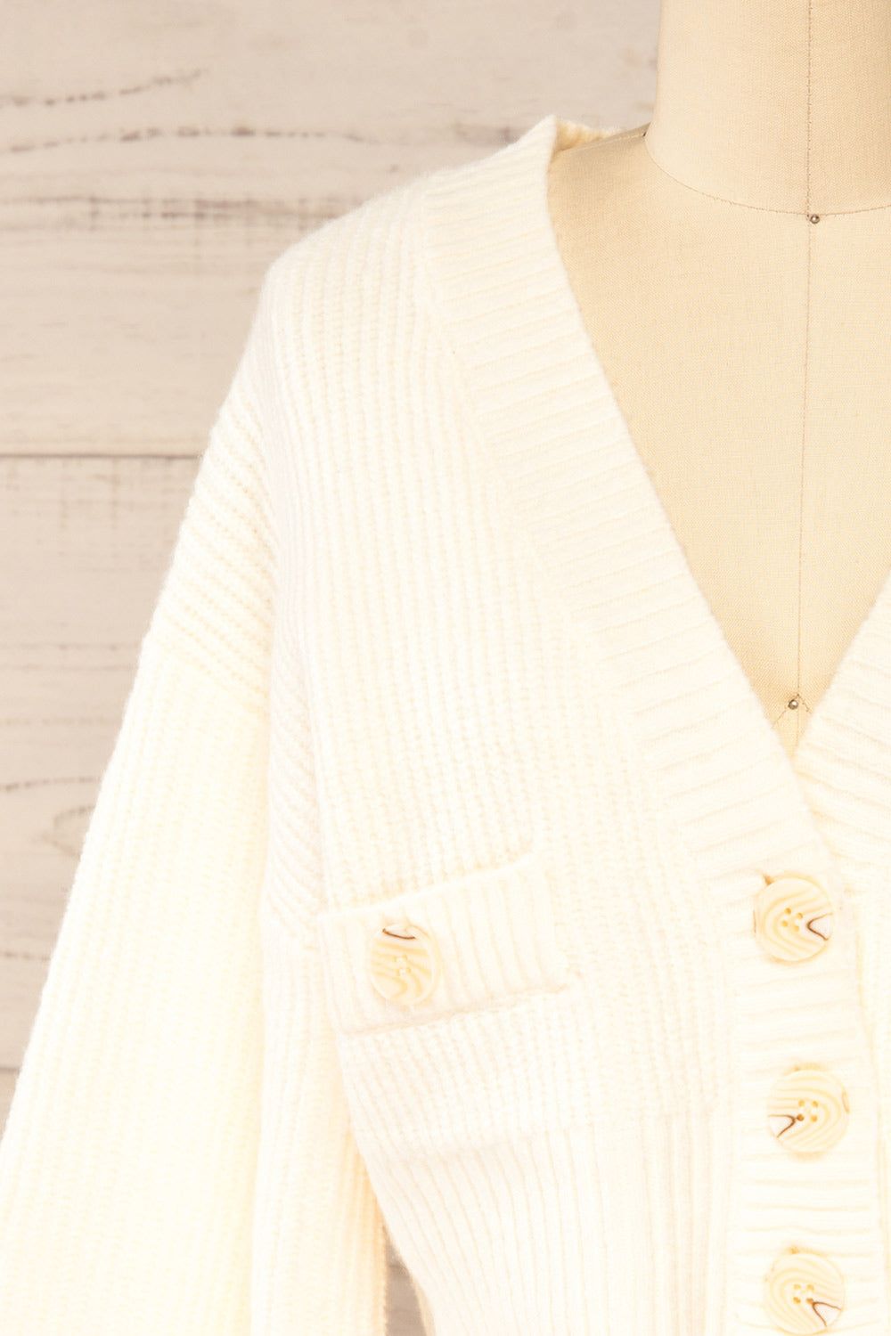 Southampton | Cream Cropped Knit Cardigan sold by Boutique 1861 product image thumbnail 2