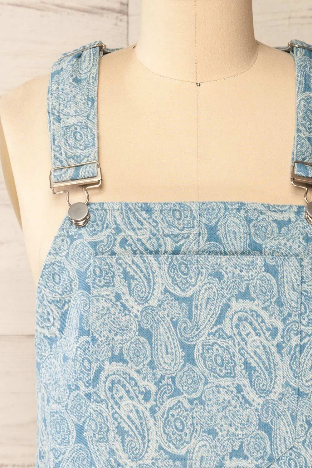 Dika | Short Blue Paisley Overall Dress sold by Boutique 1861 product image thumbnail 2