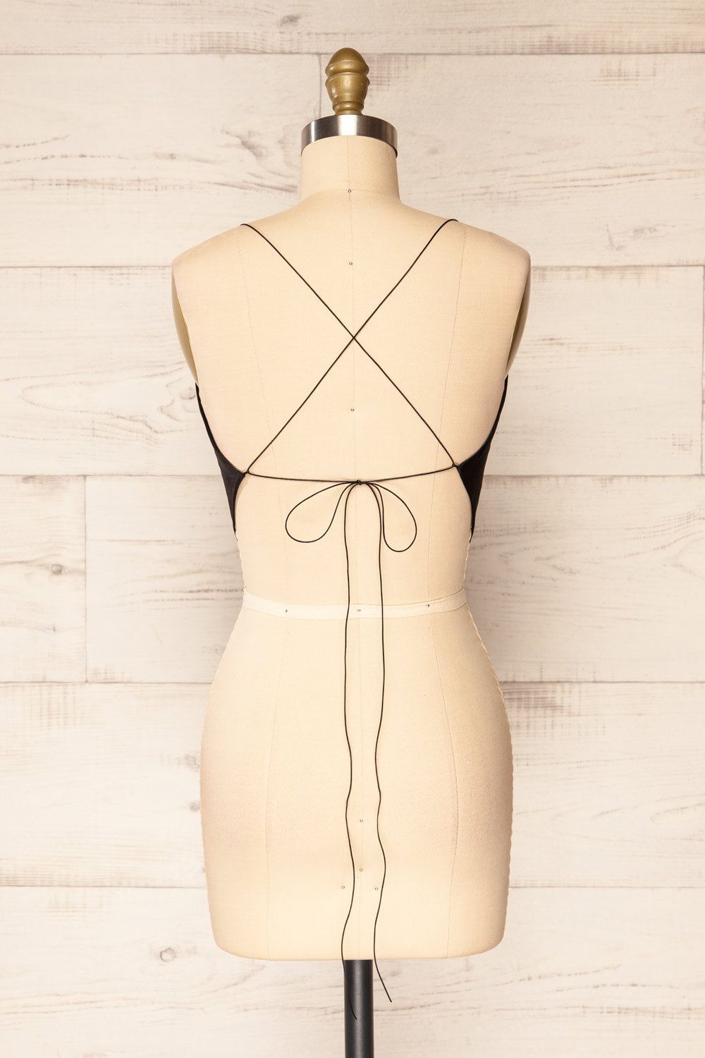Jules Black | Lace-Up Back Crop Top sold by Boutique 1861 product image thumbnail 6