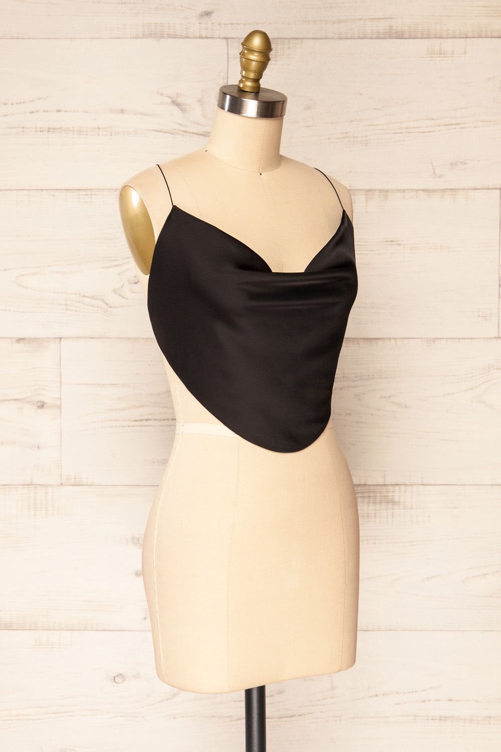 Jules Black | Lace-Up Back Crop Top sold by Boutique 1861 product image thumbnail 4