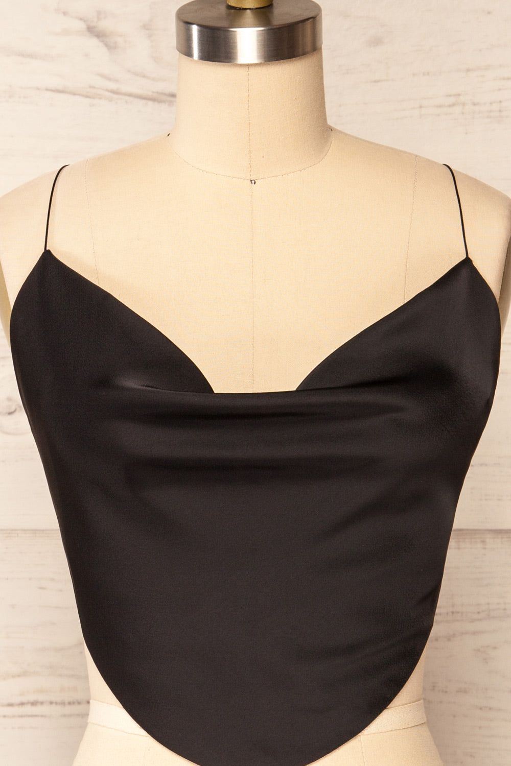 Jules Black | Lace-Up Back Crop Top sold by Boutique 1861 product image thumbnail 3