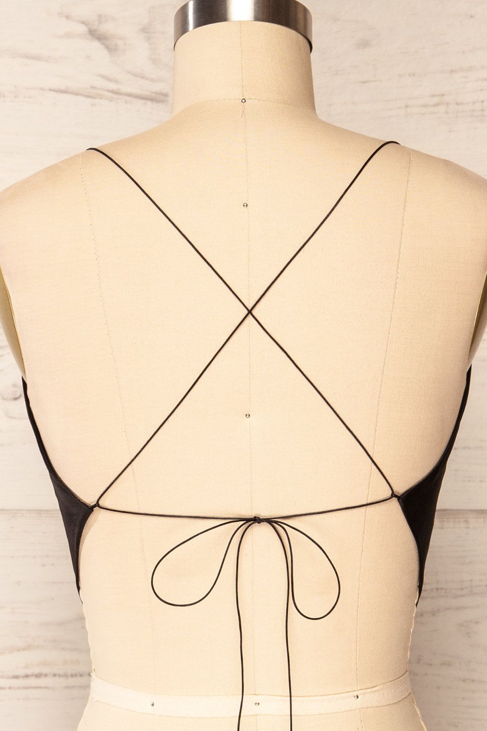 Jules Black | Lace-Up Back Crop Top sold by Boutique 1861 product image thumbnail 7