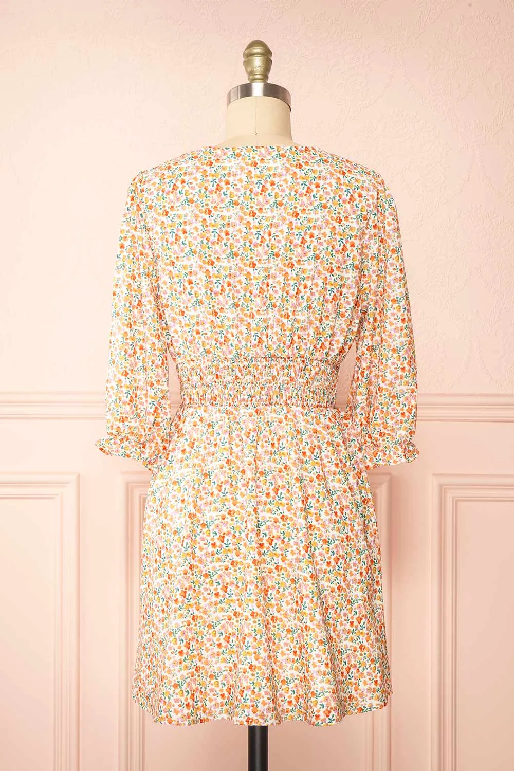 Gabriella | Short Floral Dress w/ 3/4 Sleeves sold by Boutique 1861 product image thumbnail 5