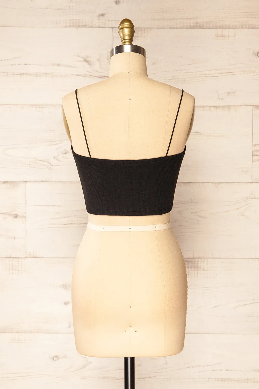 Rimini Black | Cropped Ribbed Cami sold by Boutique 1861 product image thumbnail 5