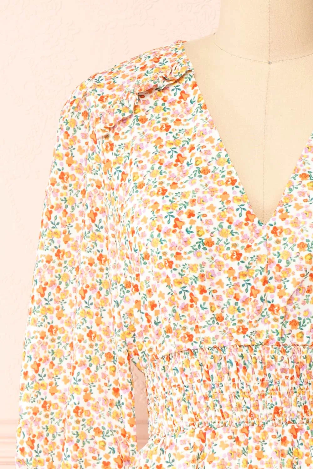 Gabriella | Short Floral Dress w/ 3/4 Sleeves sold by Boutique 1861 product image thumbnail 2