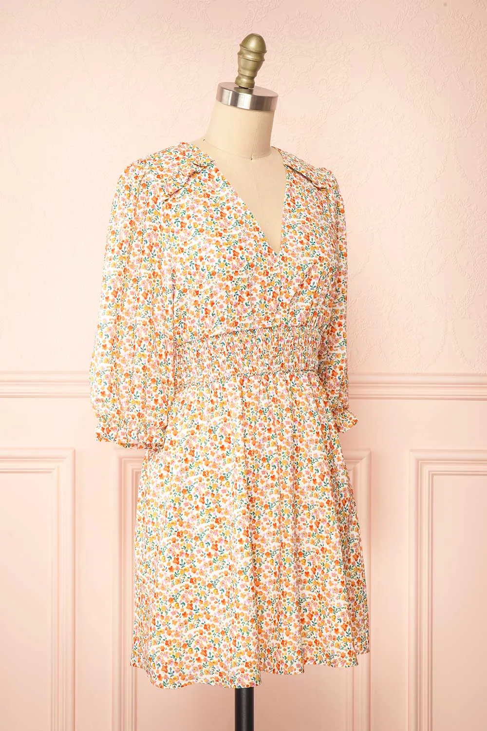Gabriella | Short Floral Dress w/ 3/4 Sleeves sold by Boutique 1861 product image thumbnail 3
