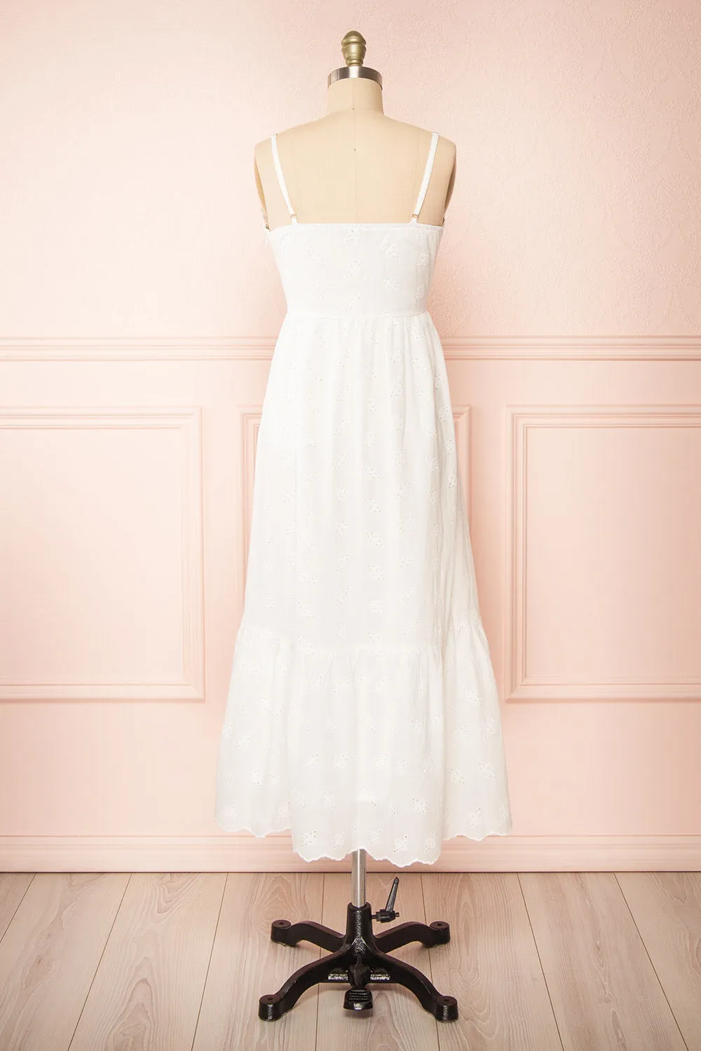 Ronisia | White Midi Dress with Openwork sold by Boutique 1861 product image thumbnail 5