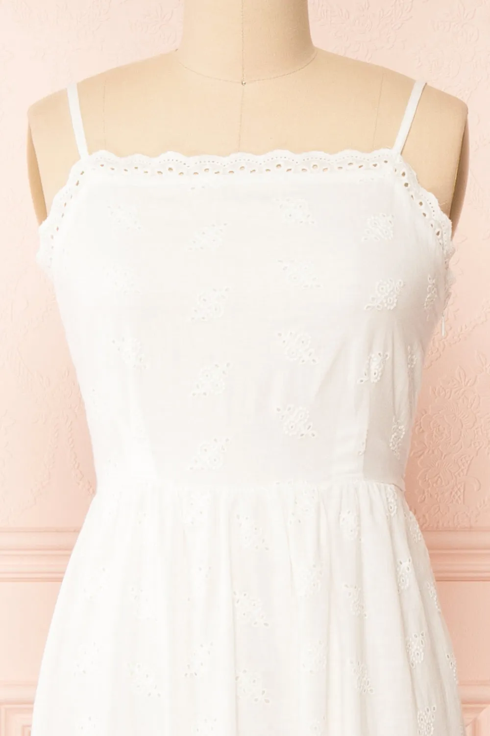 Ronisia | White Midi Dress with Openwork sold by Boutique 1861 product image thumbnail 2