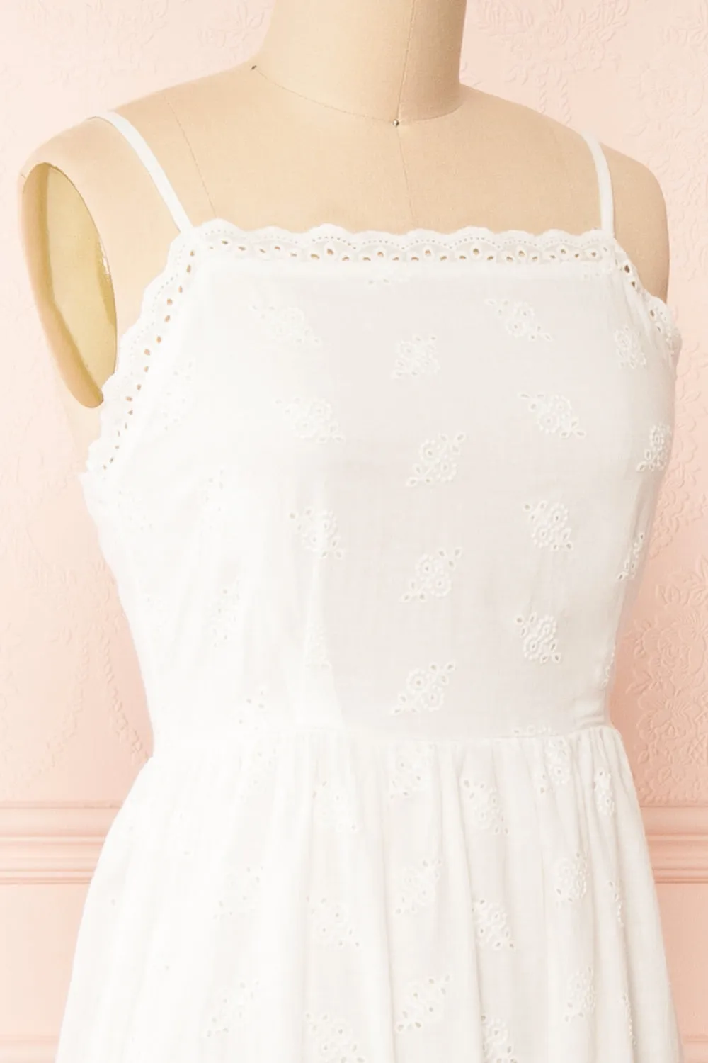 Ronisia | White Midi Dress with Openwork sold by Boutique 1861 product image thumbnail 4