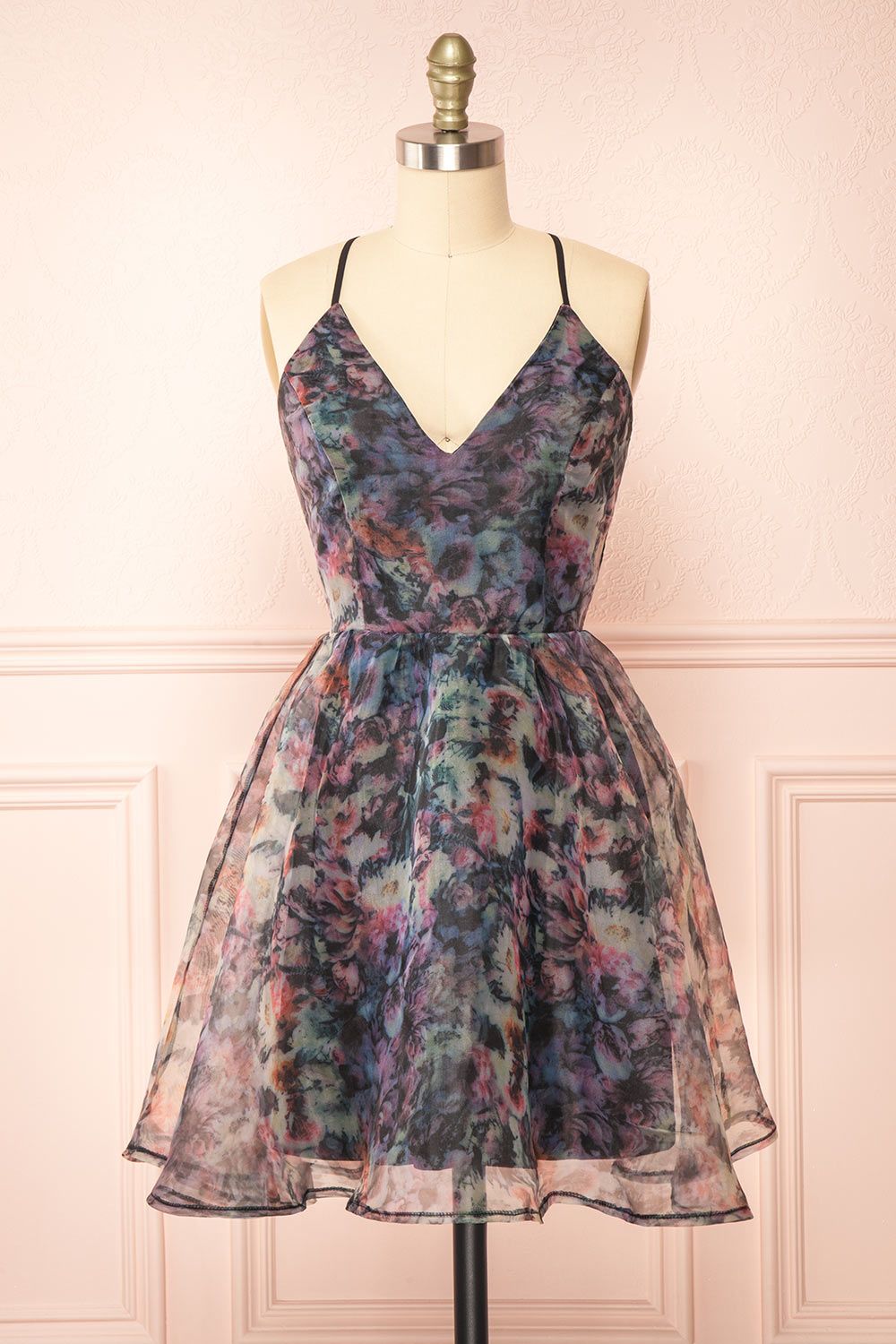 Petronela | Short A-Line Floral Dress sold by Boutique 1861