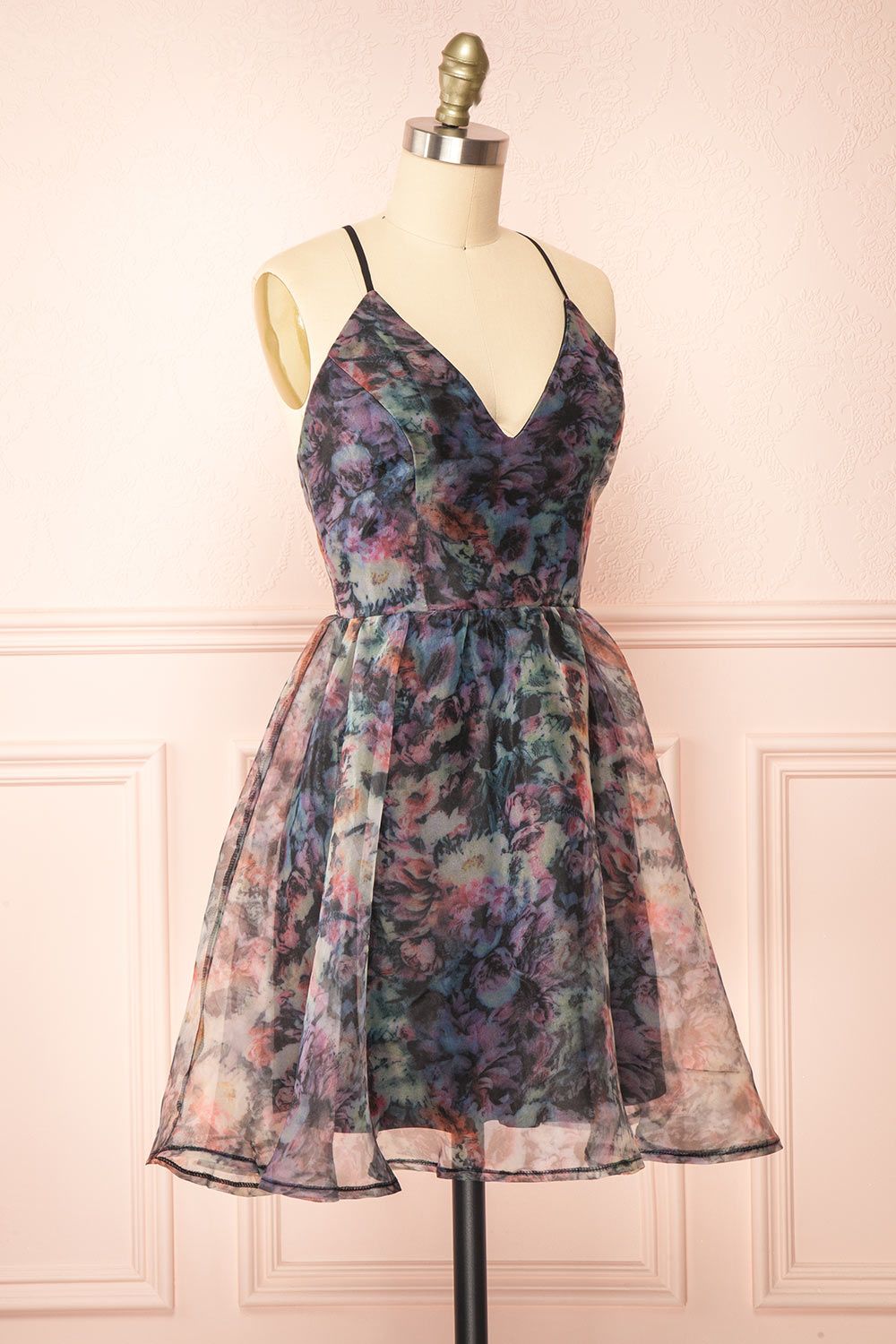 Petronela | Short A-Line Floral Dress sold by Boutique 1861 product image thumbnail 3
