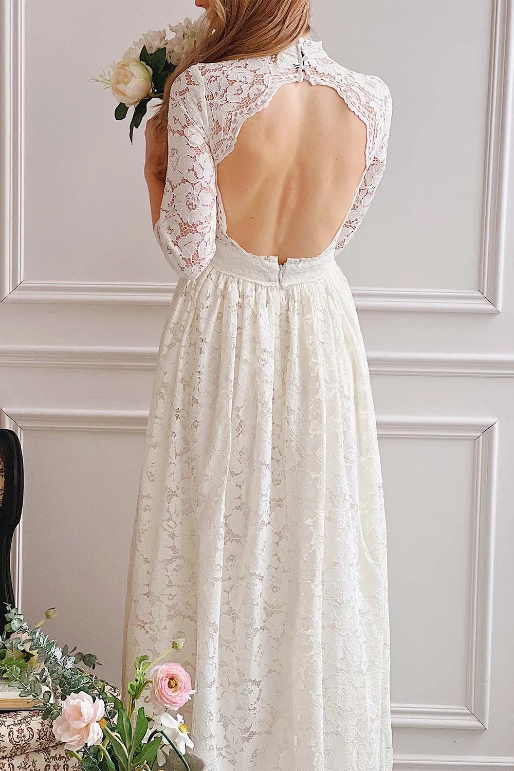 Loretta | Lace Wedding Dress w/ Open-Back sold by Boutique 1861 product image thumbnail 2