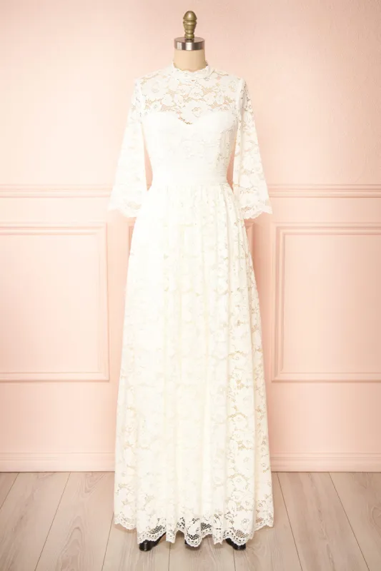 Loretta | Lace Wedding Dress w/ Open-Back sold by Boutique 1861