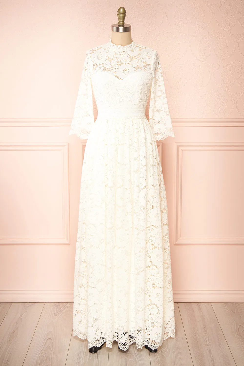 Loretta | Lace Wedding Dress w/ Open-Back sold by Boutique 1861