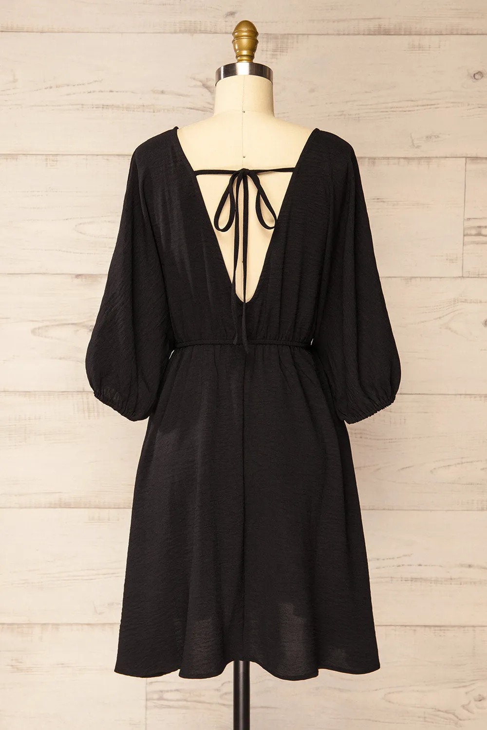Fordwich | Short Black Dress with Batwing Sleeves sold by Boutique 1861 product image thumbnail 5