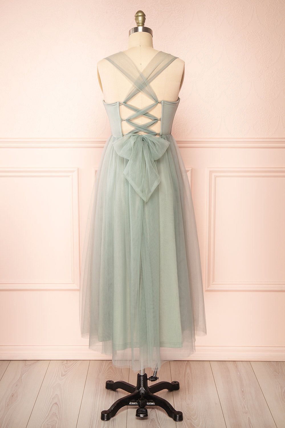 Lizzie Sage | Midi Tulle Dress w/ Corset sold by Boutique 1861 product image thumbnail 6