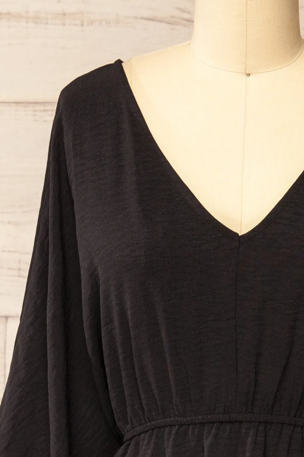 Fordwich | Short Black Dress with Batwing Sleeves sold by Boutique 1861 product image thumbnail 2