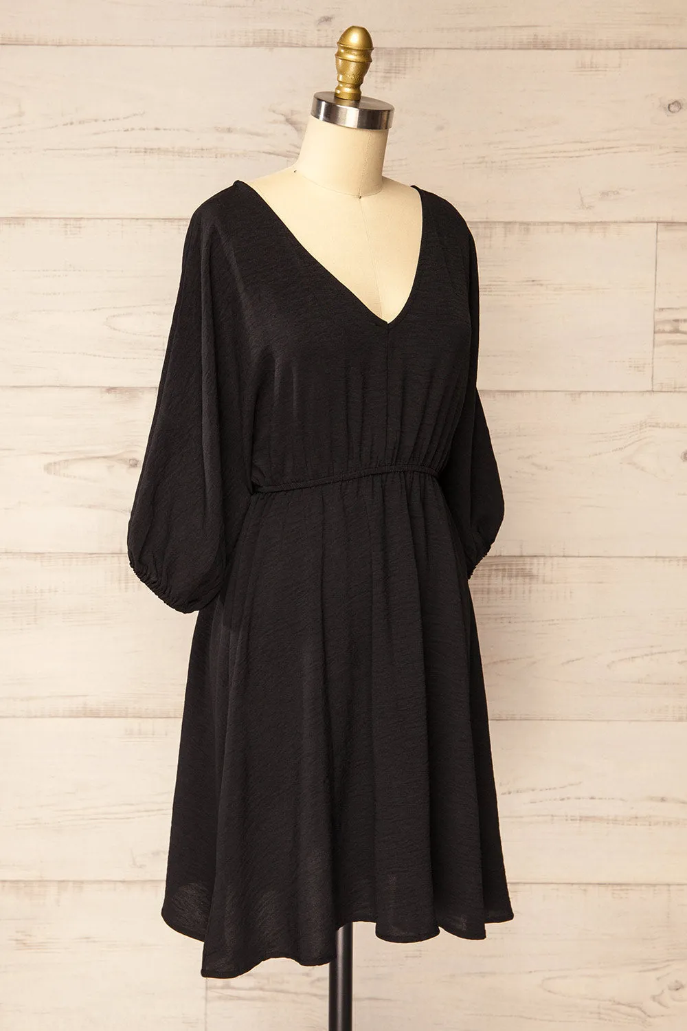 Fordwich | Short Black Dress with Batwing Sleeves sold by Boutique 1861 product image thumbnail 3