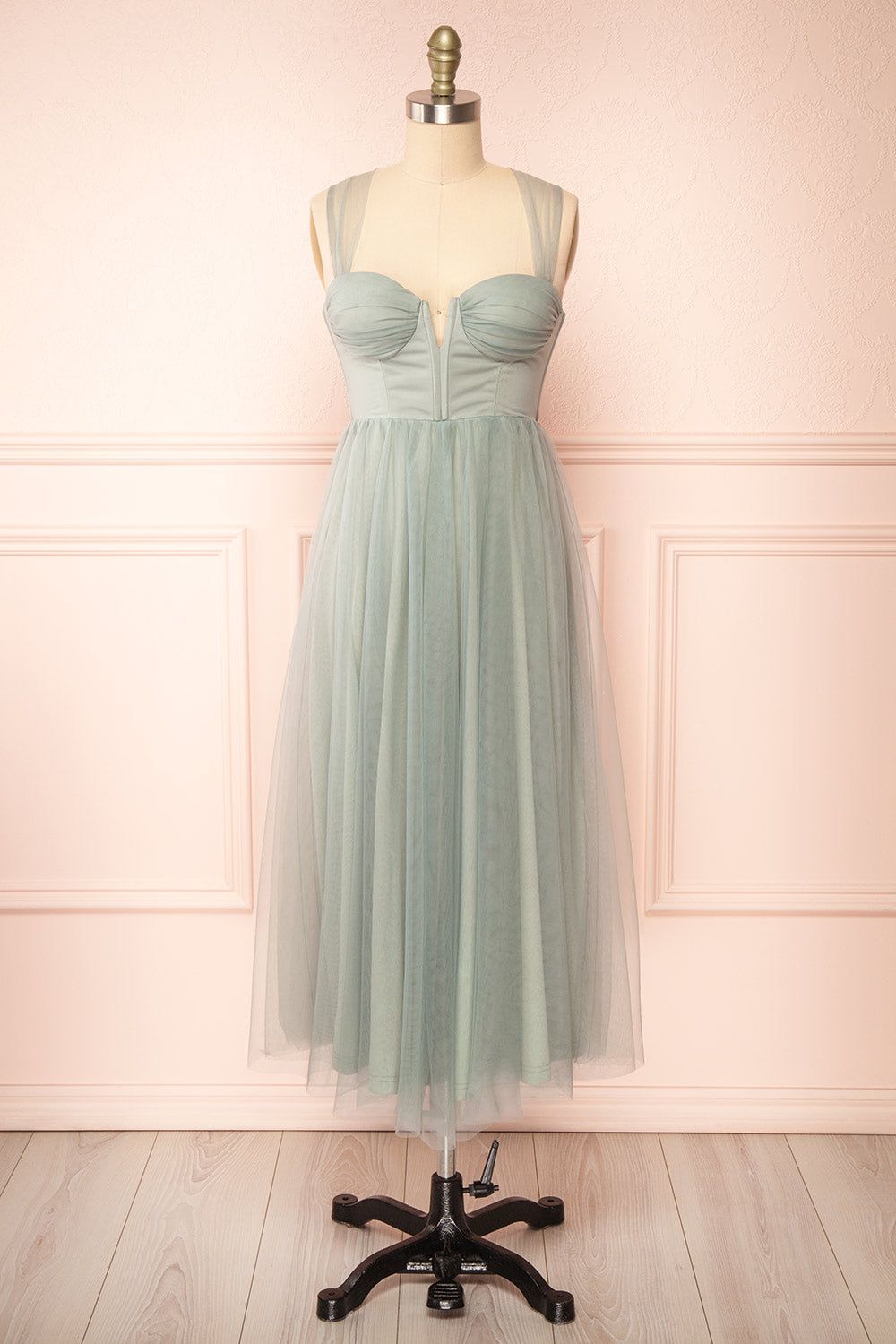 Lizzie Sage | Midi Tulle Dress w/ Corset sold by Boutique 1861