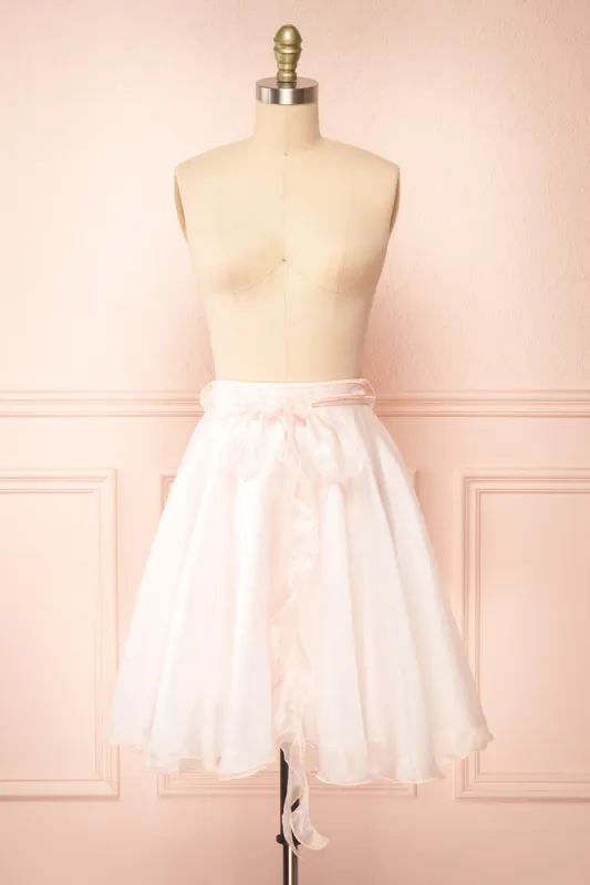 Pearla | Short Pink Skirt w/ Flounce Belt sold by Boutique 1861