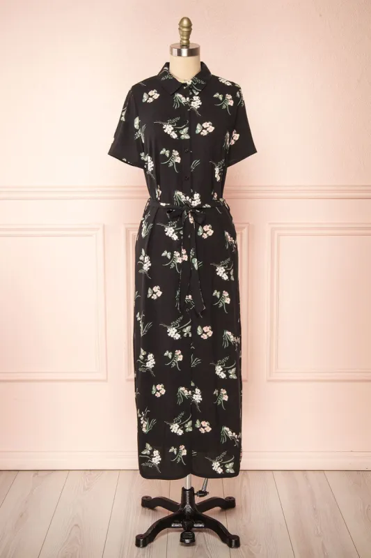 Loona | Floral Midi Shirt Dress sold by Boutique 1861