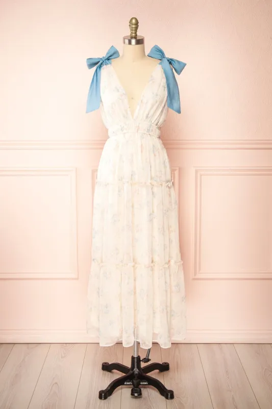 Dewal | Floral Tiered Midi Dress sold by Boutique 1861