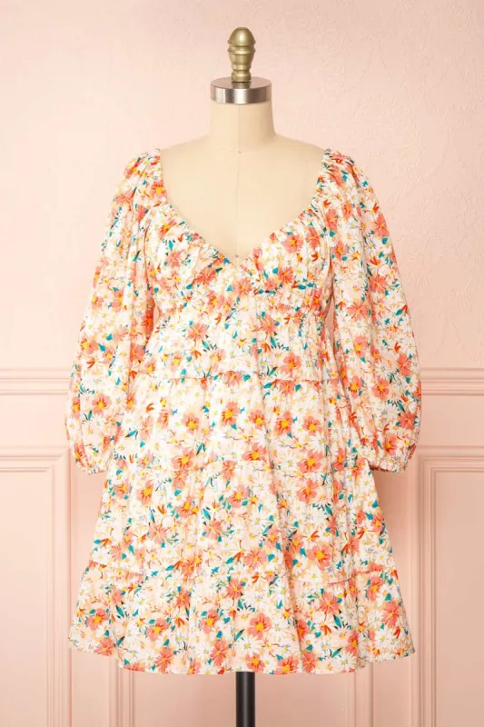 Evangeline | Tiered Floral Babydoll Dress sold by Boutique 1861
