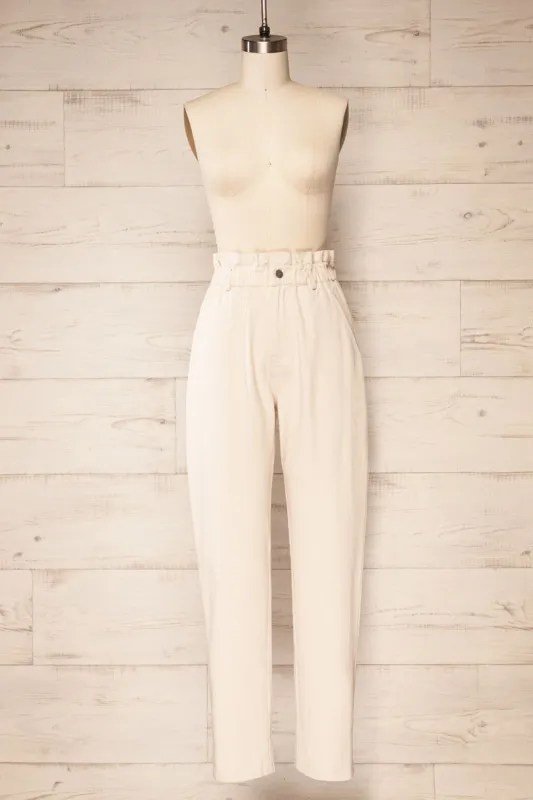 Provost Beige | High-Waisted Pants w/ Elastic Waist sold by Boutique 1861