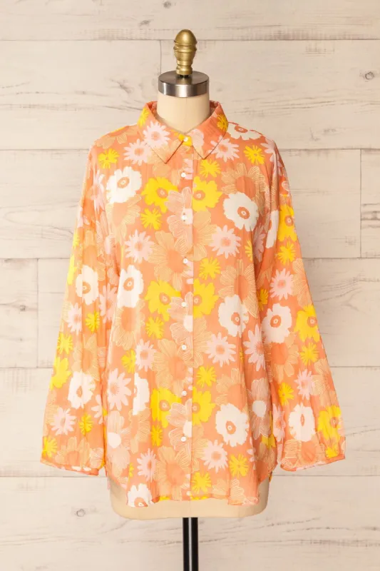 Coille | Pink Floral Button-Up Shirt sold by Boutique 1861
