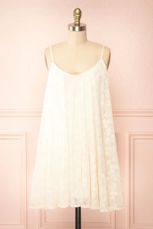 Liyan Ivory | Short Floral Dress made by Boutique 1861