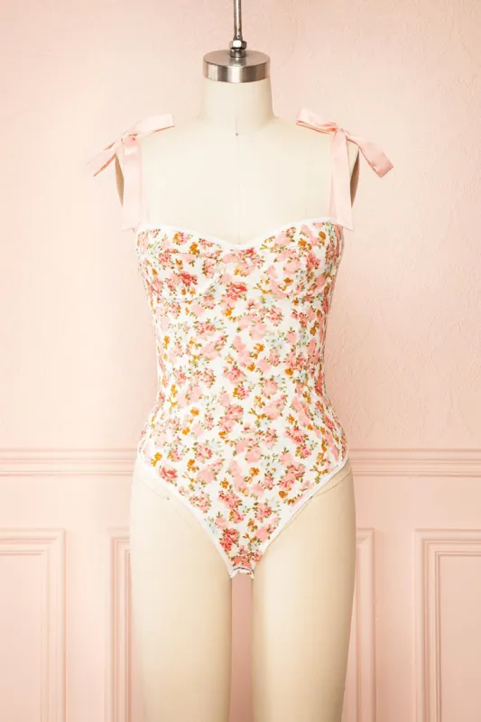 Fangelica | Floral Lace Bodysuit sold by Boutique 1861