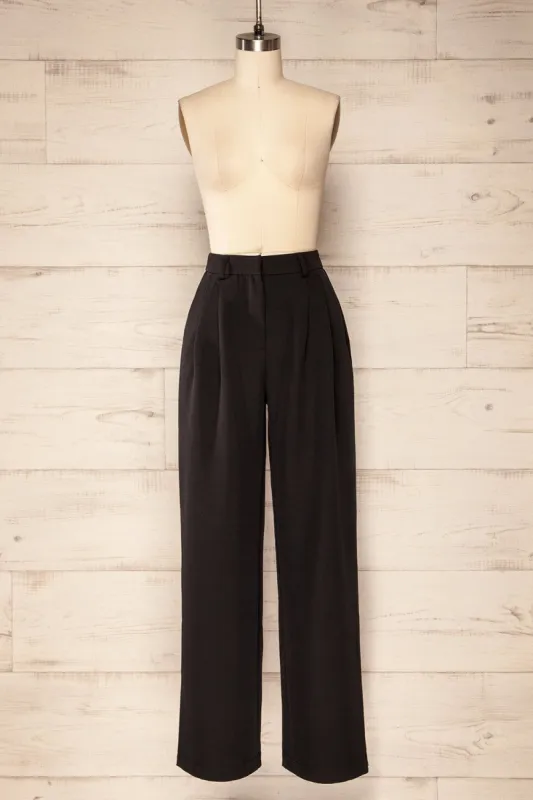 Vicente Black | High-Waisted Wide-Leg Pants sold by Boutique 1861