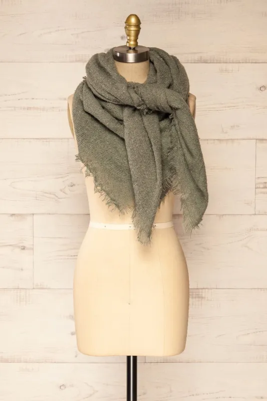 Mohaire Grey | Soft Knit Scarf sold by Boutique 1861