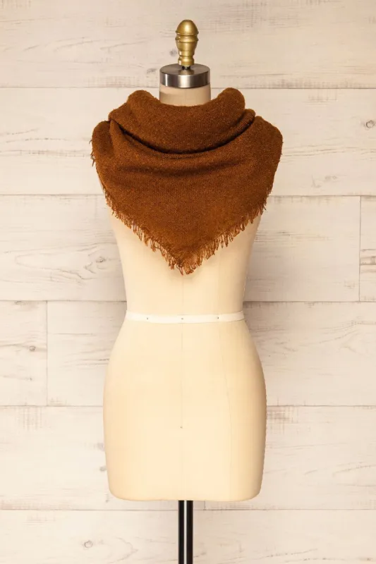 Mohaire Brown | Soft Knit Scarf sold by Boutique 1861