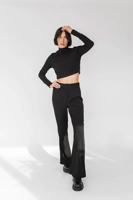 Hudson | Mock Neck Cropped Top sold by Boutique 1861