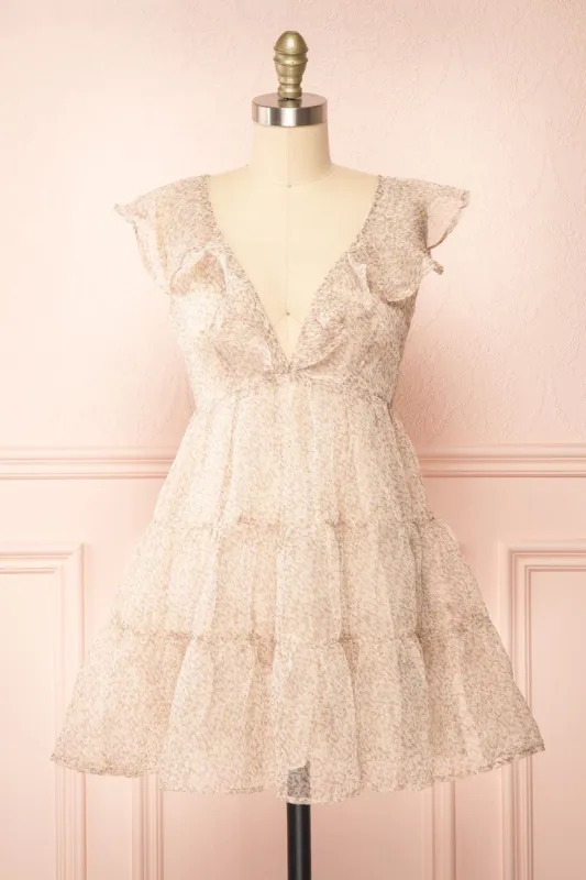 Hevenleigh | Short Tiered Dress w/ Ruffles sold by Boutique 1861